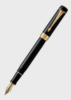 Перьевая ручка Parker Duofold Classic Black GT FP18-C F, фото